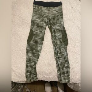 Nike Black and Green Patterned Leggings